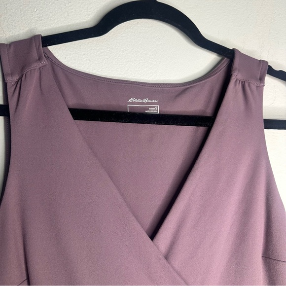 NWT Eddie Bauer Women's Aster Crossover Dress Solid Dusty Violet Pockets Size S - Picture 6 of 12